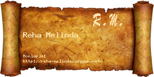 Reha Melinda névjegykártya
